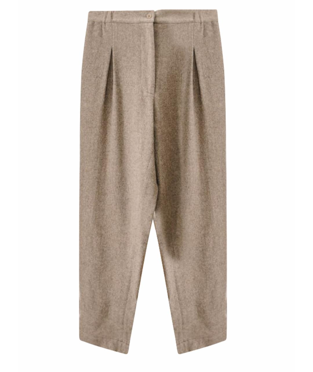 GENTRY PORTOFINO Серые шерстяные прямые брюки, фото 1