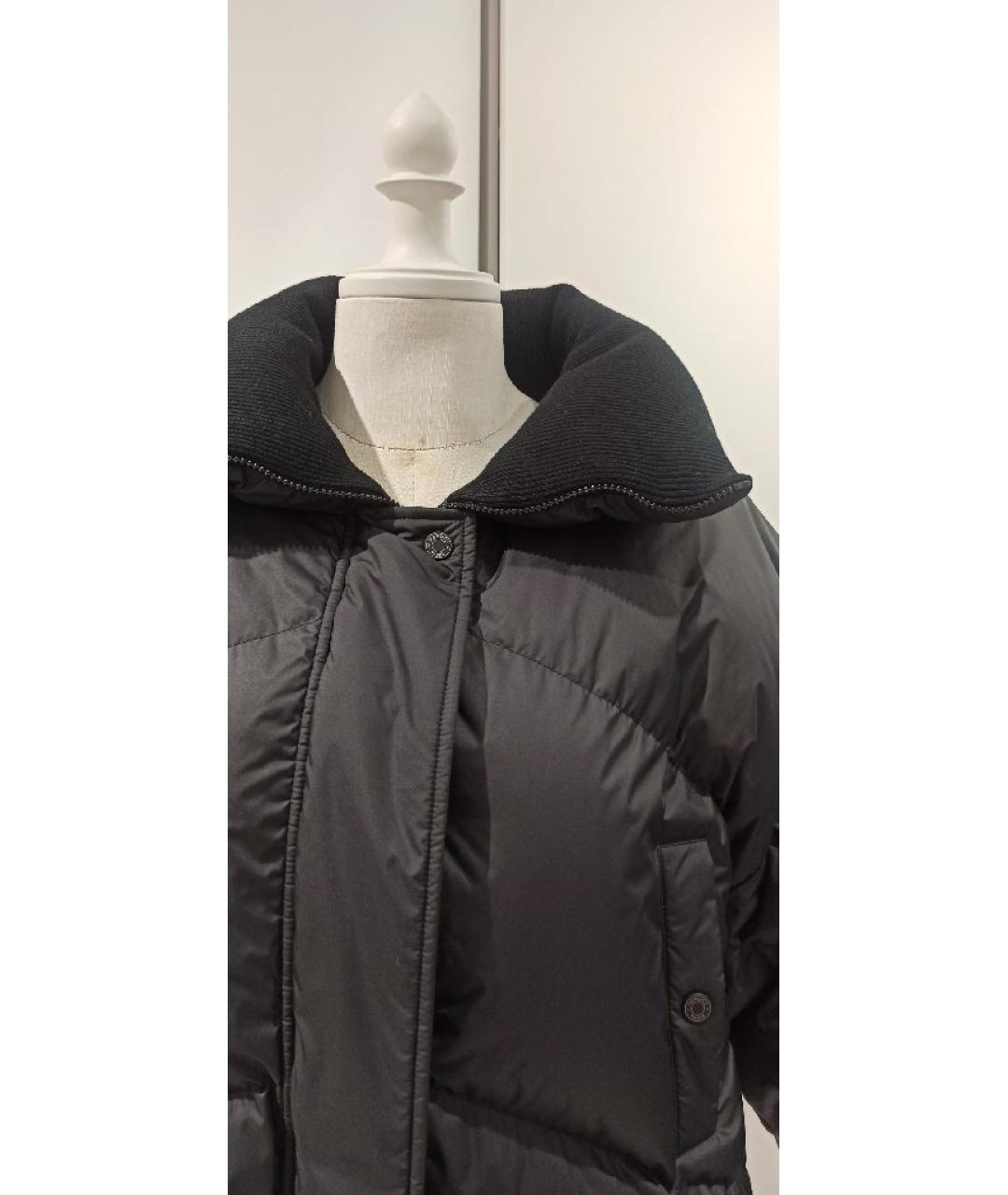 HERMES Черный полиэстеровый пуховик, фото 5