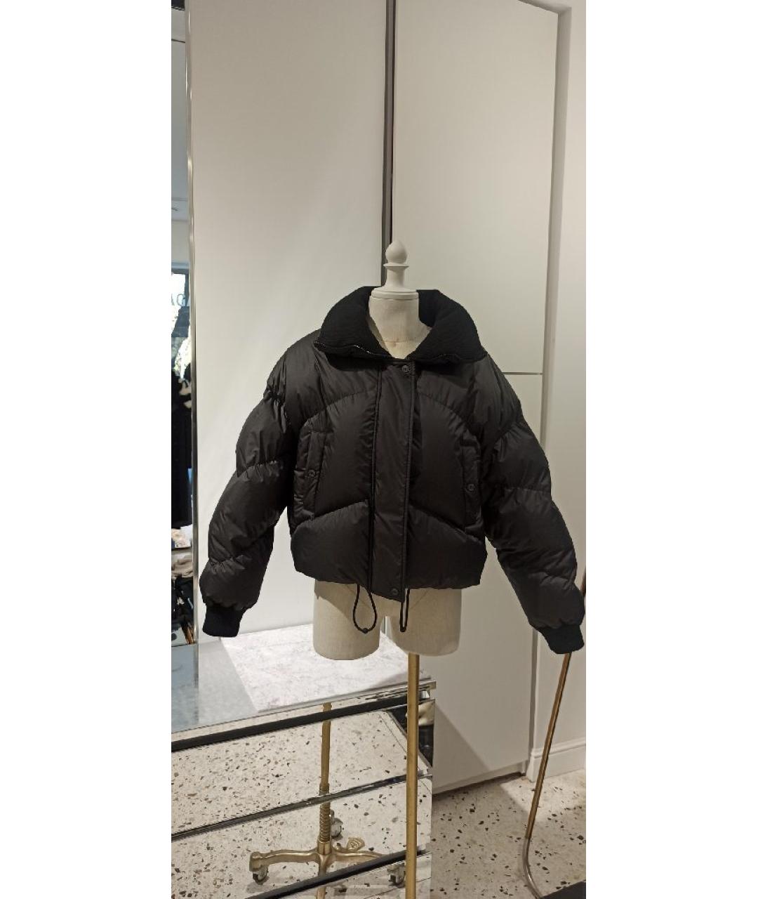 HERMES Черный полиэстеровый пуховик, фото 2