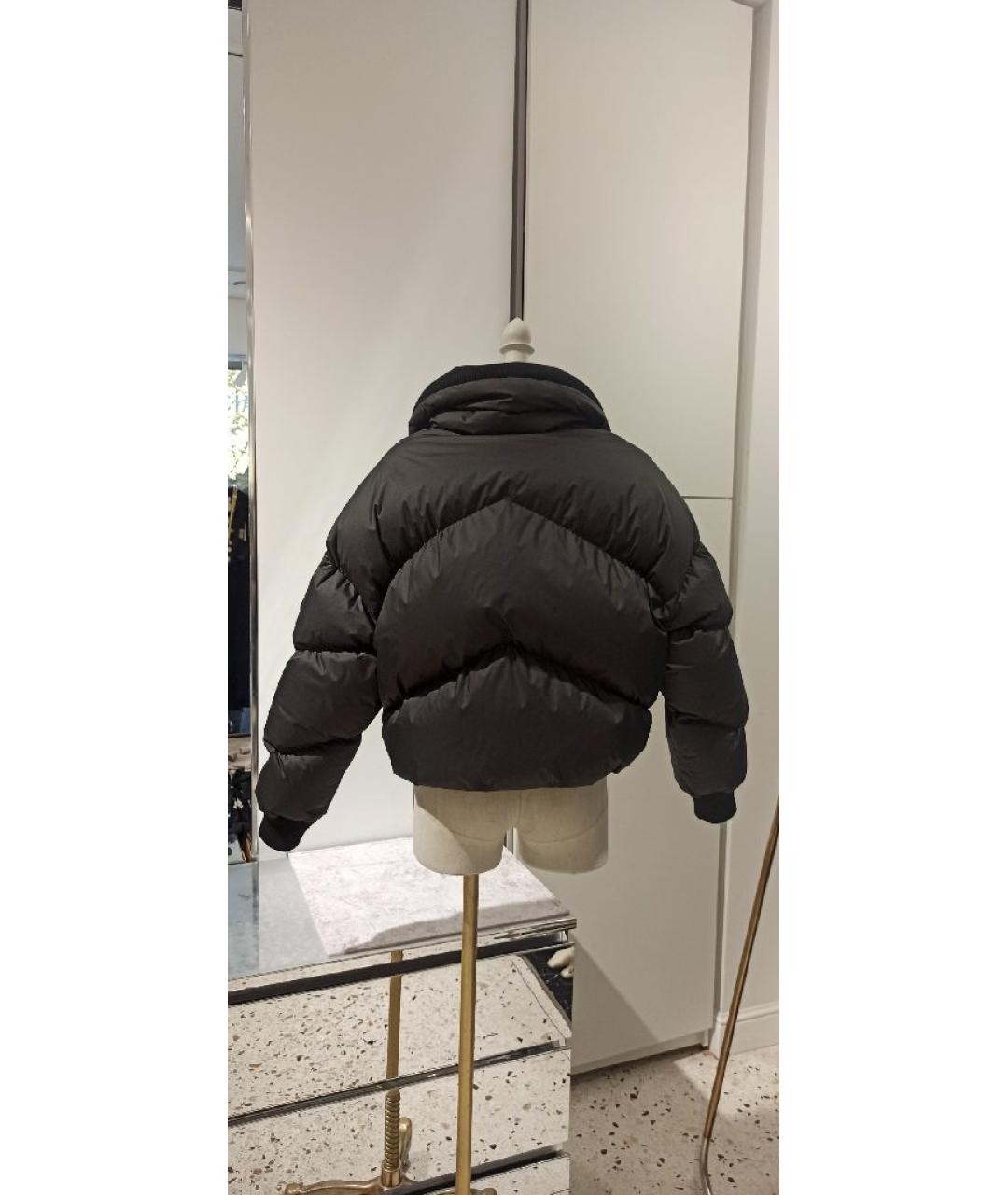HERMES Черный полиэстеровый пуховик, фото 4