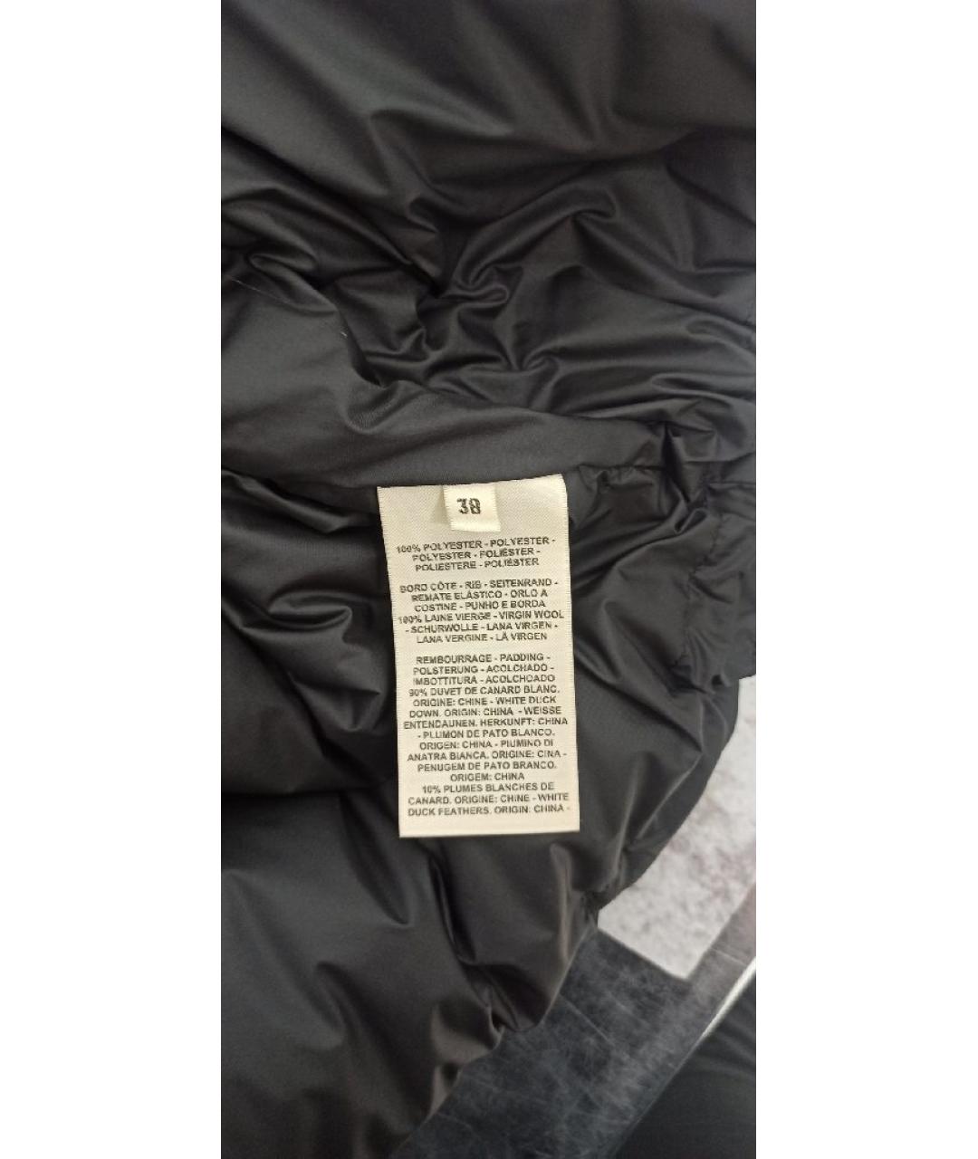 HERMES Черный полиэстеровый пуховик, фото 7
