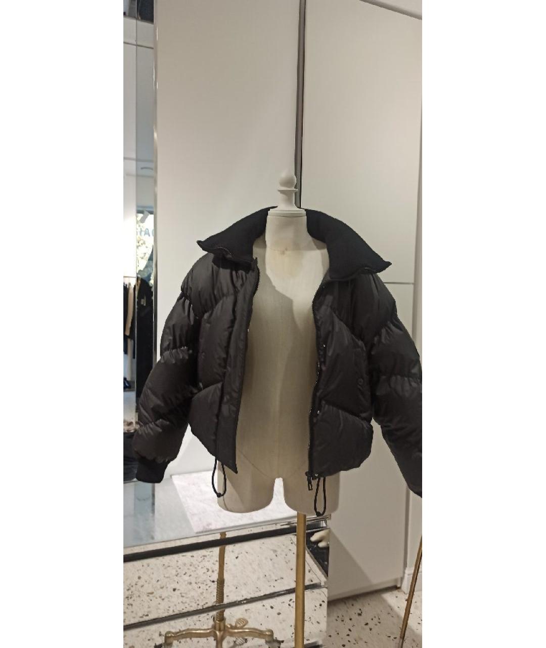 HERMES Черный полиэстеровый пуховик, фото 6