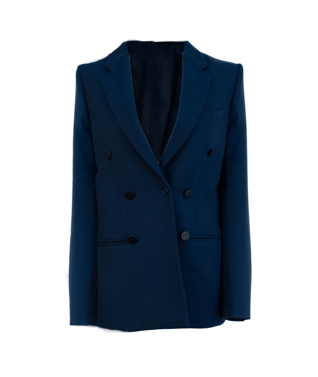 CELINE Темно-синий шерстяной жакет/пиджак, фото 1