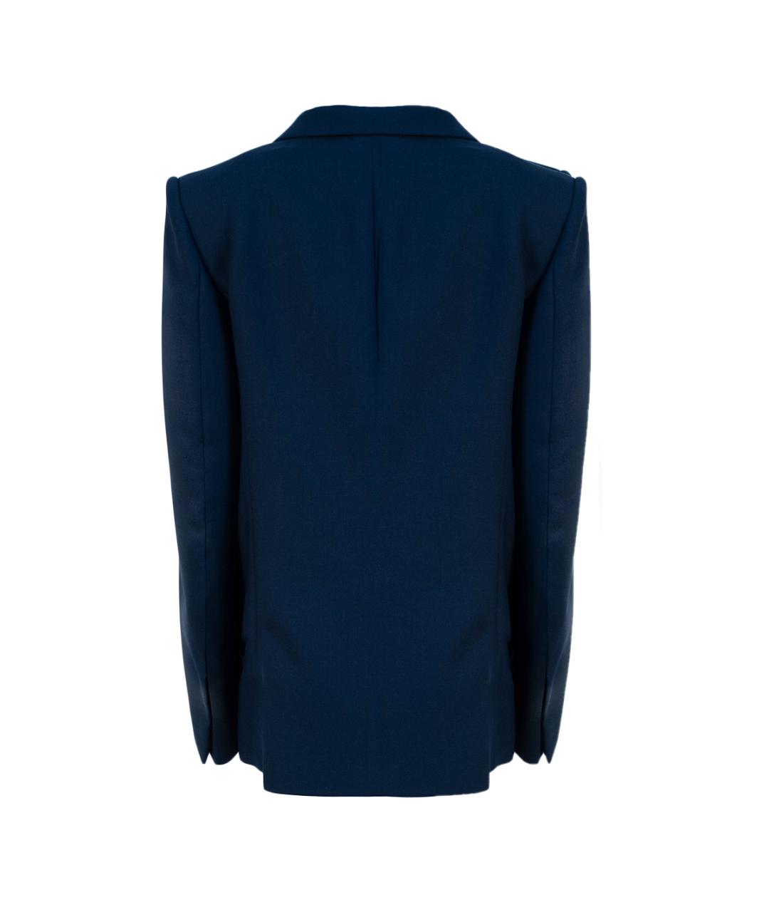 CELINE Темно-синий шерстяной жакет/пиджак, фото 2