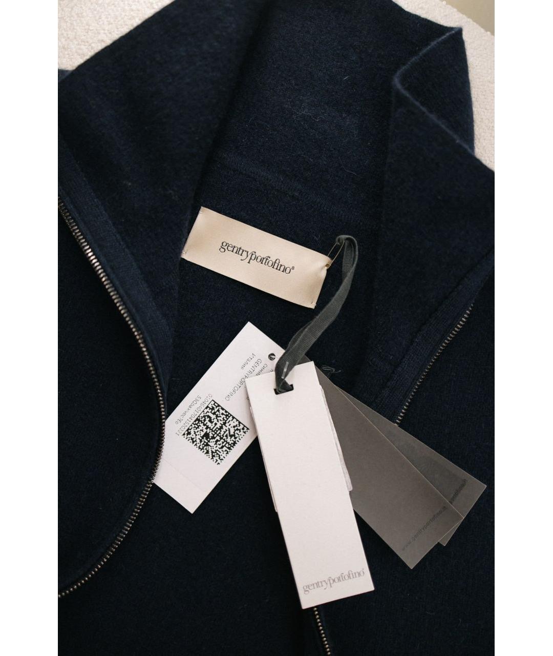 GENTRY PORTOFINO Темно-синий кашемировый джемпер / свитер, фото 5