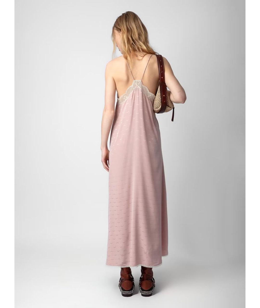 ZADIG & VOLTAIRE Розовое шелковое повседневное платье, фото 3