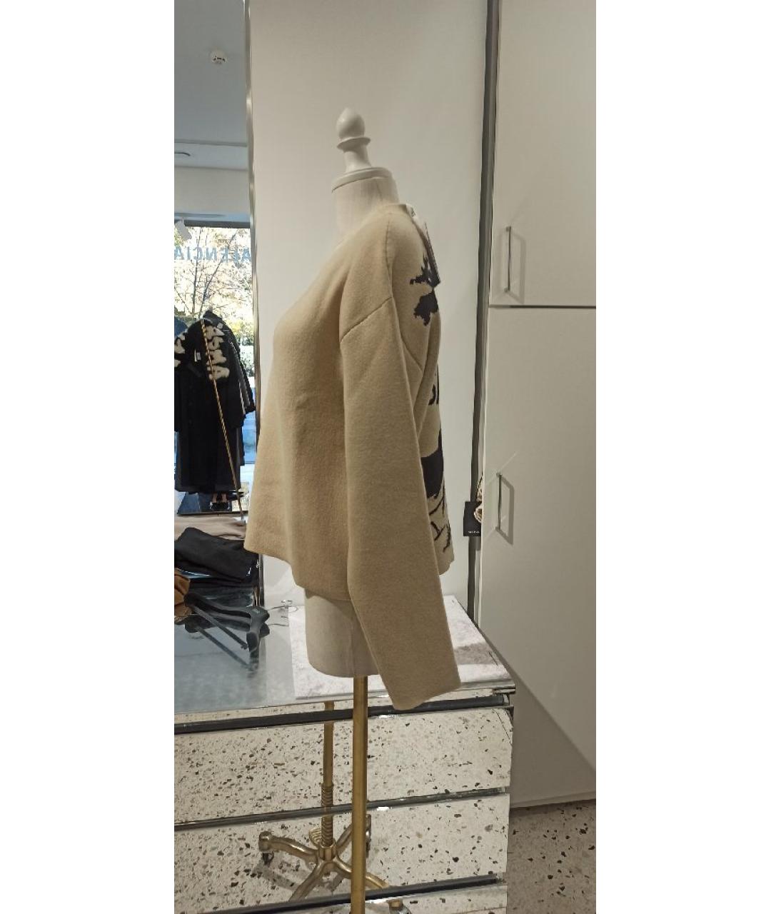 CHRISTIAN DIOR Бежевый кашемировый джемпер / свитер, фото 2