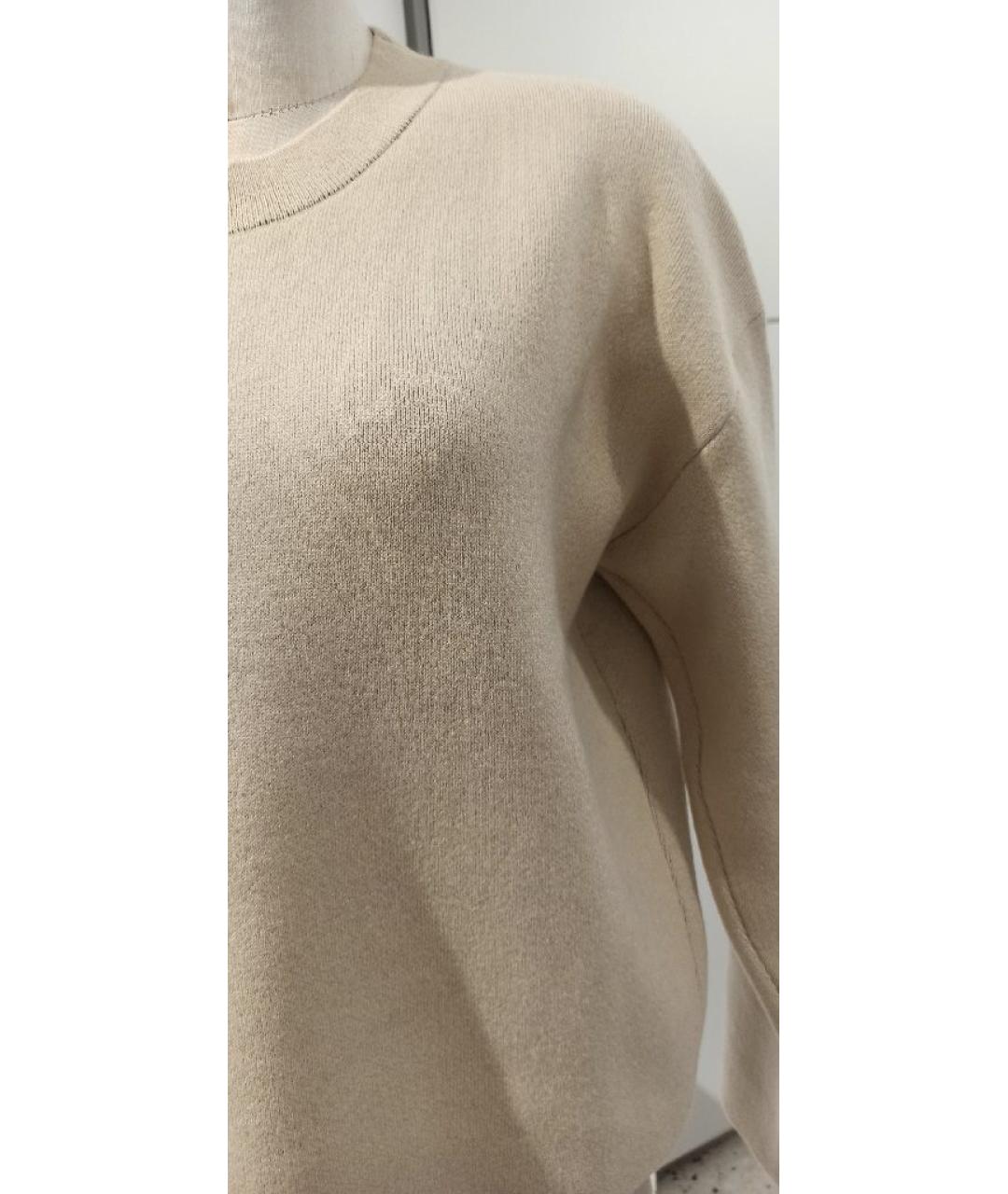 CHRISTIAN DIOR Бежевый кашемировый джемпер / свитер, фото 4