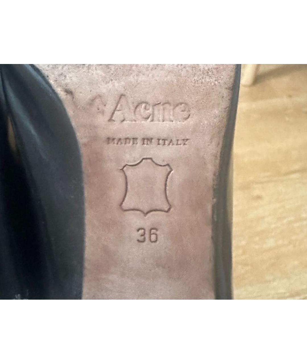 ACNE STUDIOS Черные кожаные туфли, фото 5