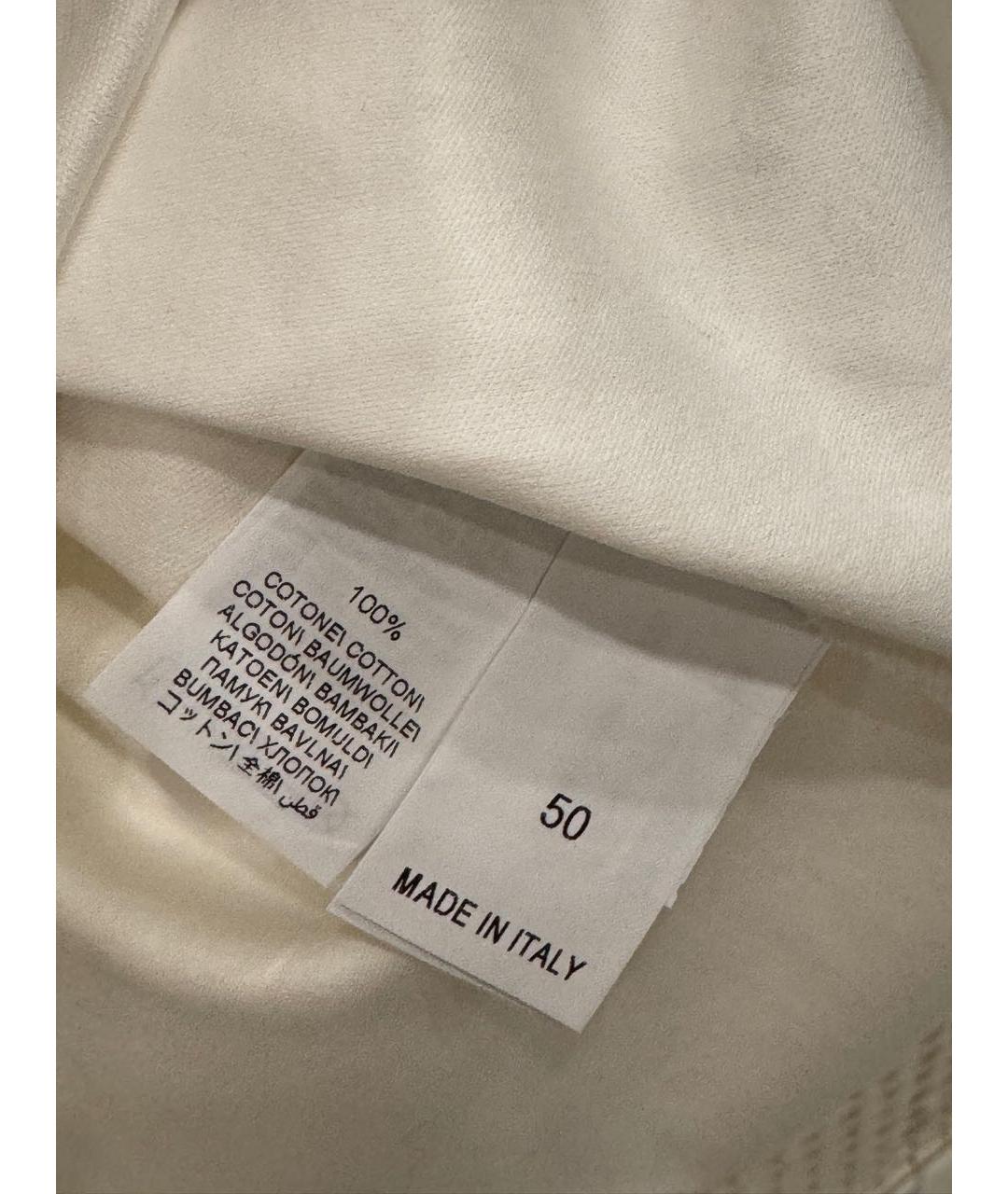 BRUNELLO CUCINELLI Белое хлопковое поло с длинным рукавом, фото 4