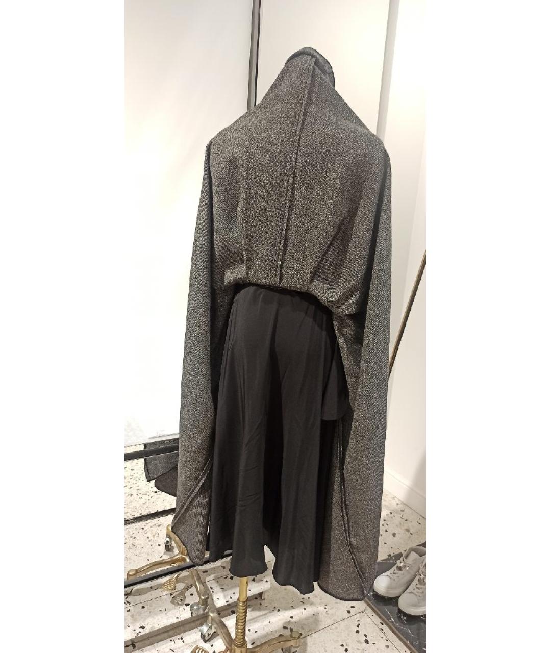CHRISTIAN DIOR Серая шерстяная юбка миди, фото 5
