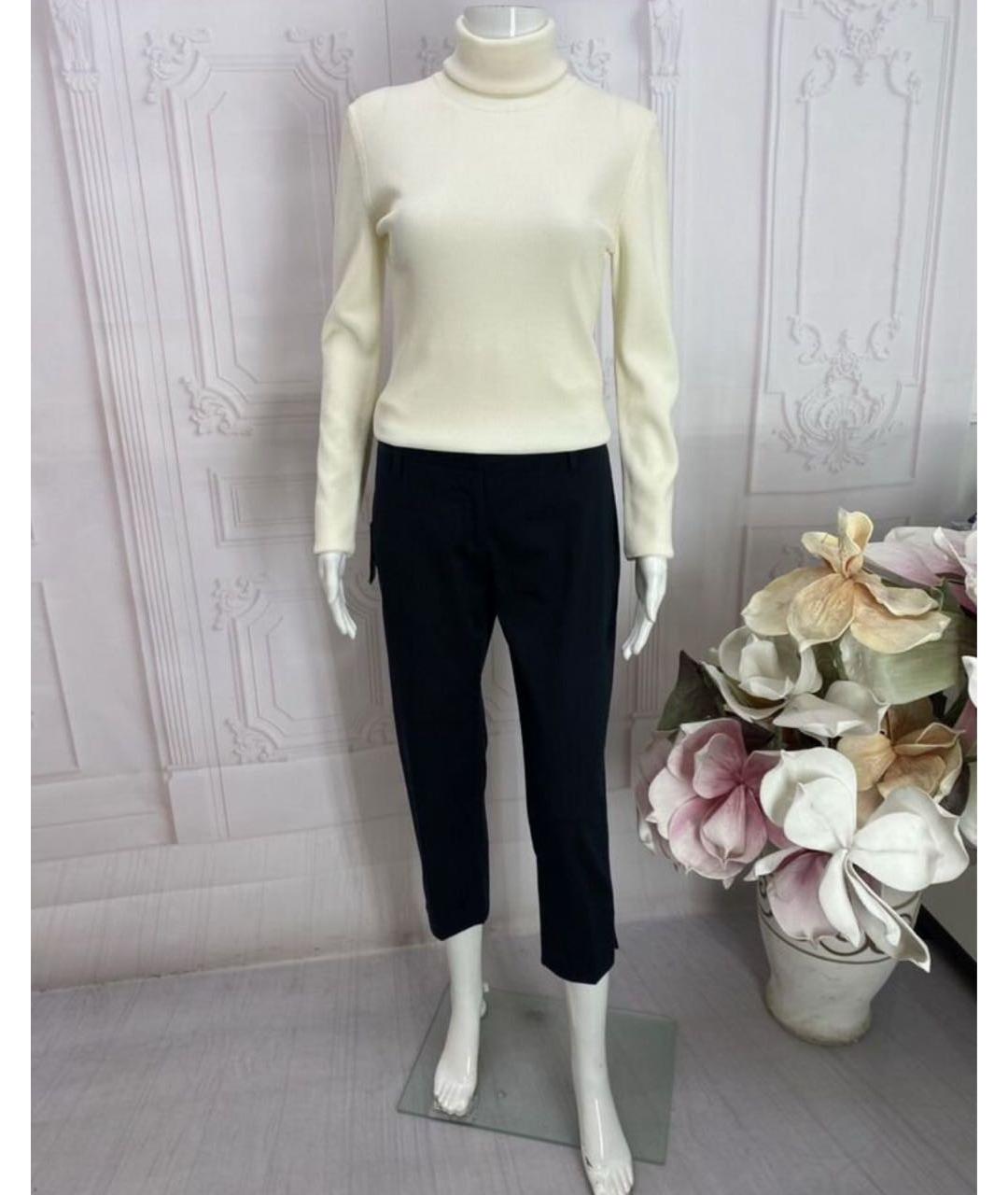 PRADA Черные хлопковые прямые брюки, фото 5