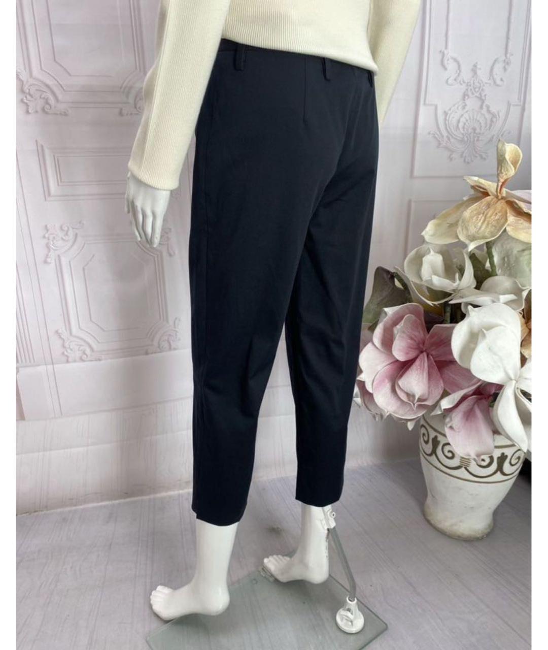 PRADA Черные хлопковые прямые брюки, фото 8