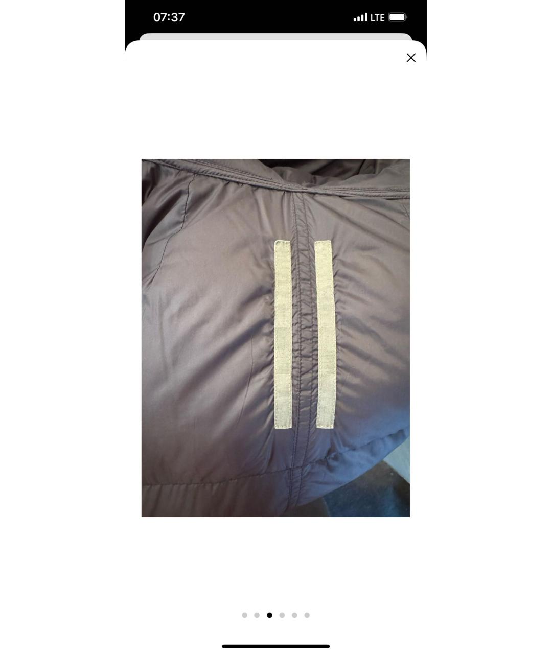 RICK OWENS Фиолетовый полиэстеровый пуховик, фото 3