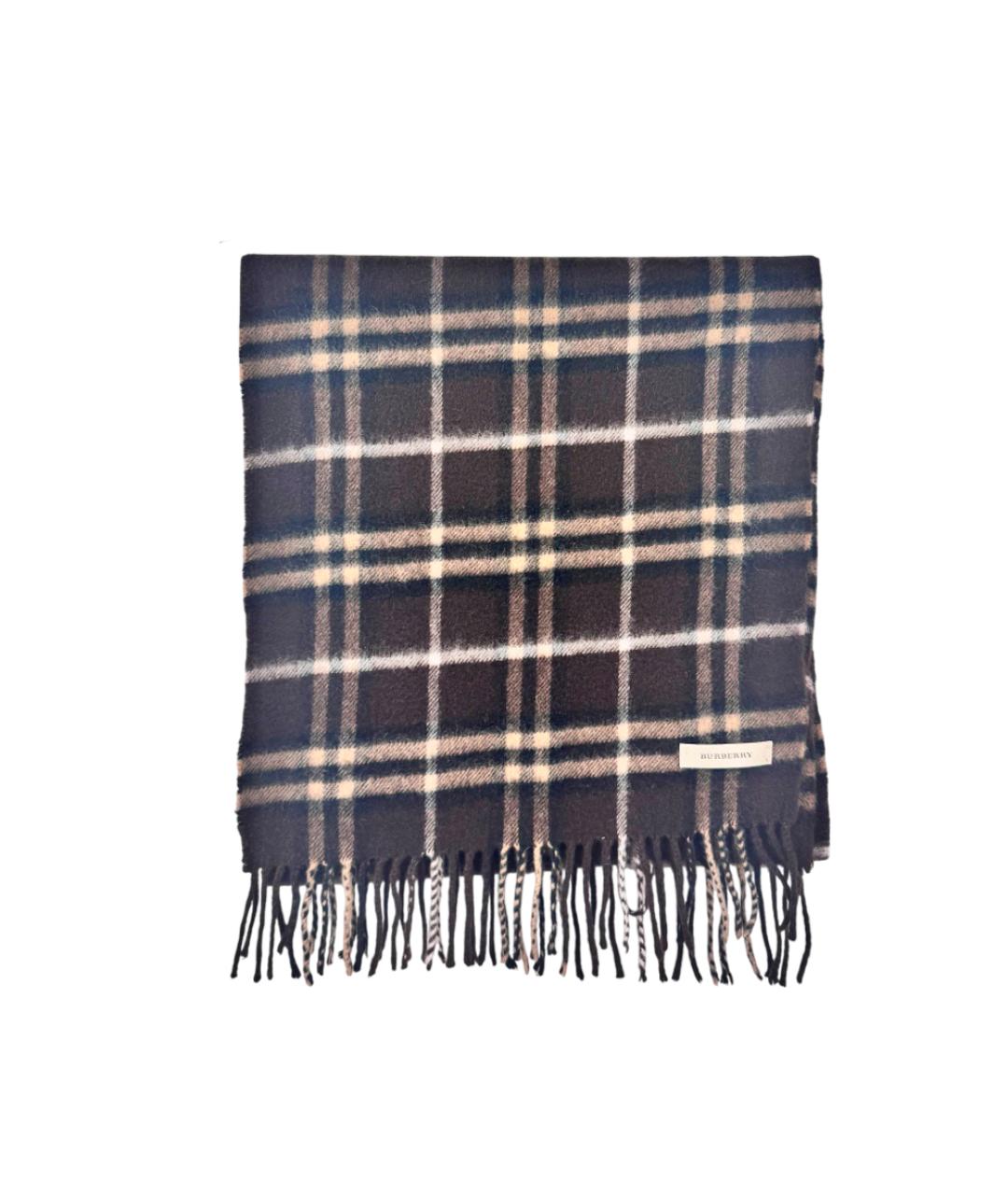 BURBERRY Коричневый кашемировый шарф, фото 4