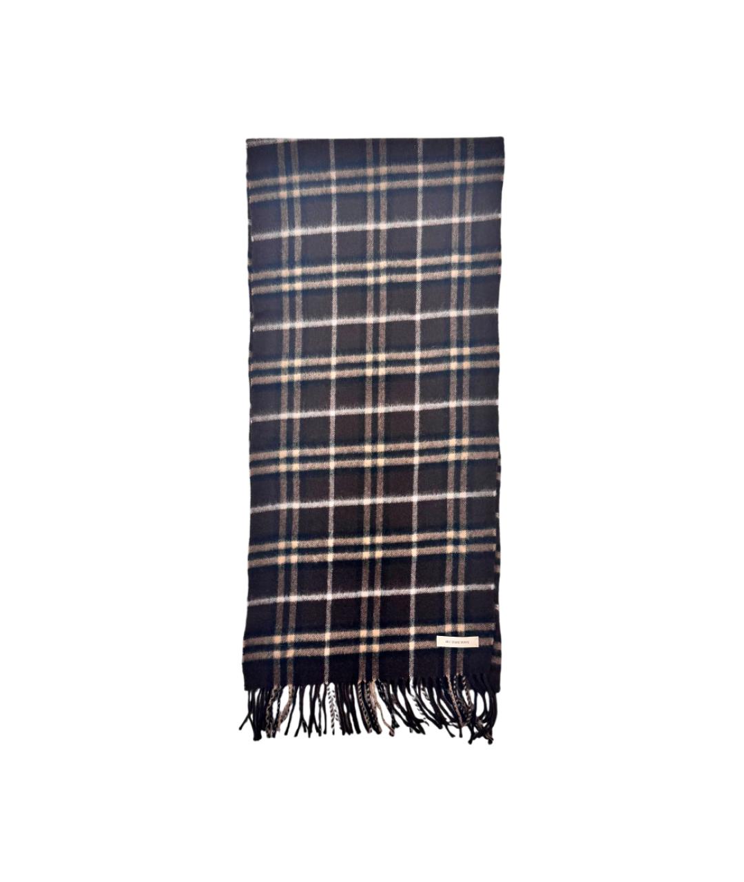 BURBERRY Коричневый кашемировый шарф, фото 1