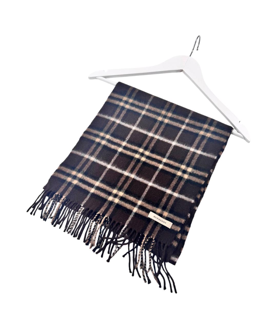 BURBERRY Коричневый кашемировый шарф, фото 3