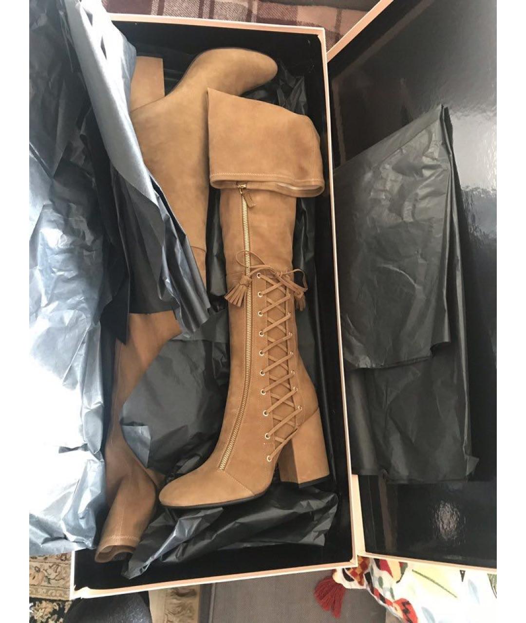 Laurence Jenkell Коричневые замшевые ботфорты, фото 4