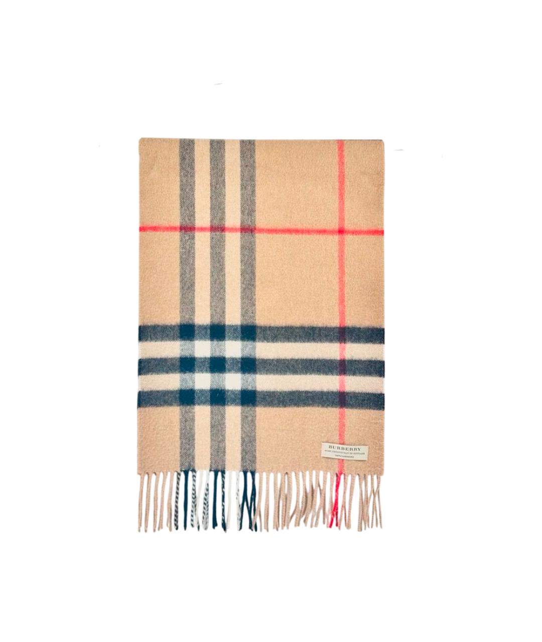BURBERRY Бежевый кашемировый шарф, фото 1