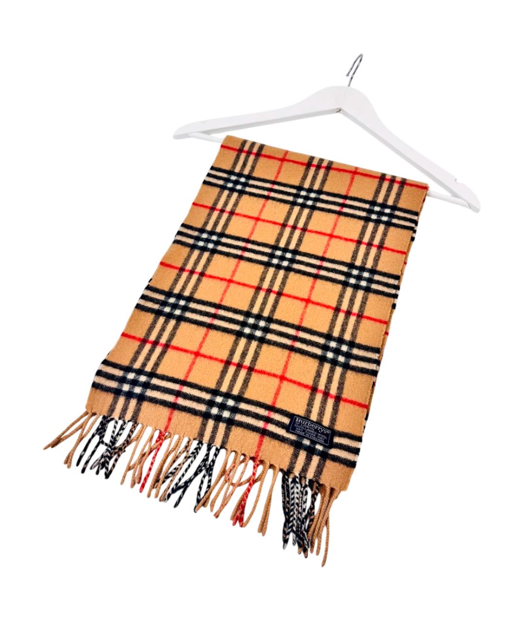 BURBERRY Бежевый шерстяной шарф, фото 4