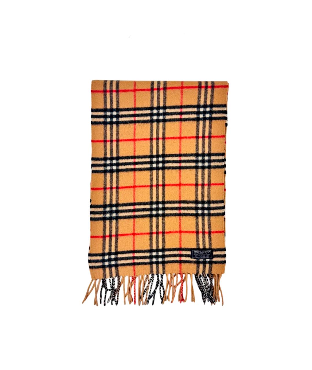 BURBERRY Бежевый шерстяной шарф, фото 1