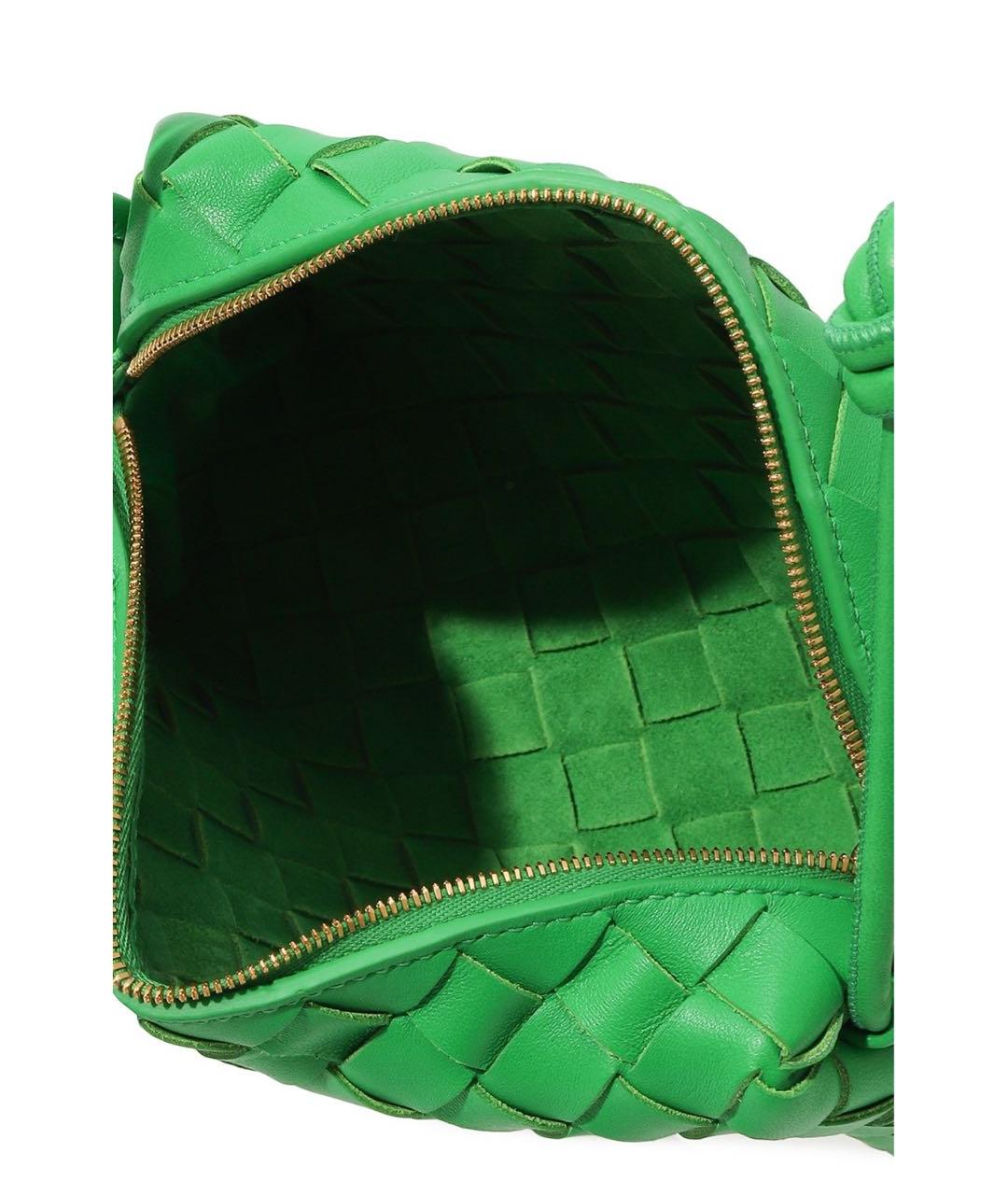 BOTTEGA VENETA Зеленая кожаная сумка через плечо, фото 5