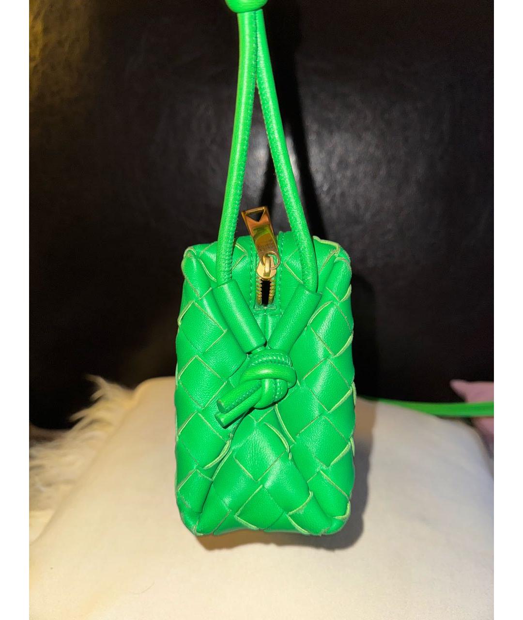 BOTTEGA VENETA Зеленая кожаная сумка через плечо, фото 7
