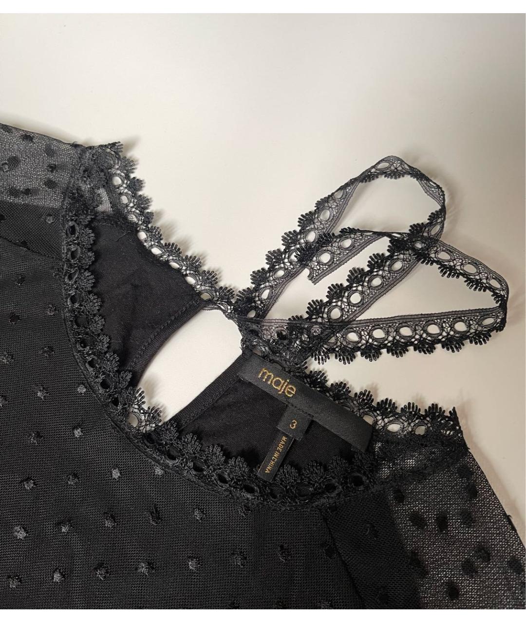 MAJE Черная футболка, фото 7