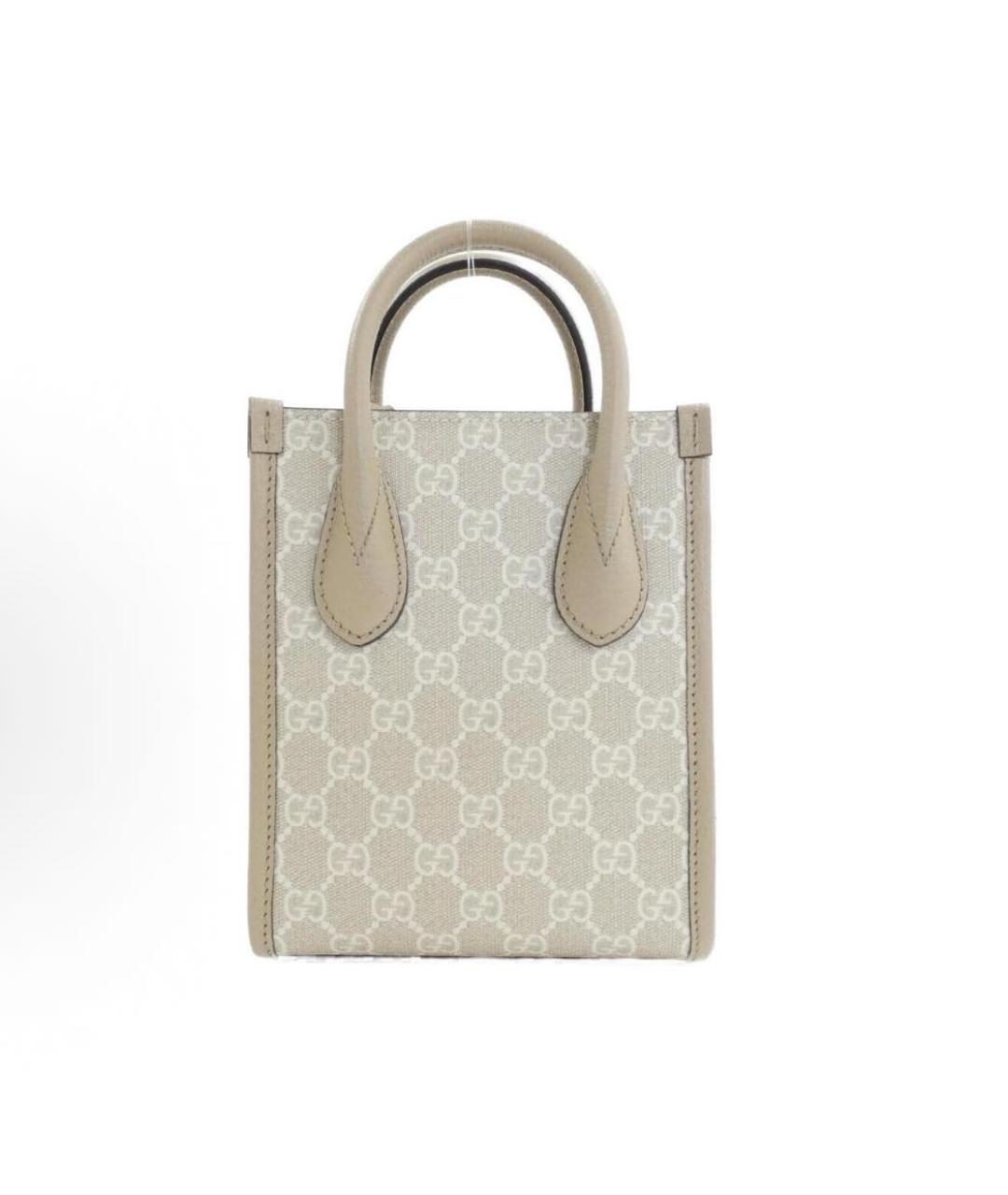 GUCCI Бежевая сумка с короткими ручками, фото 2