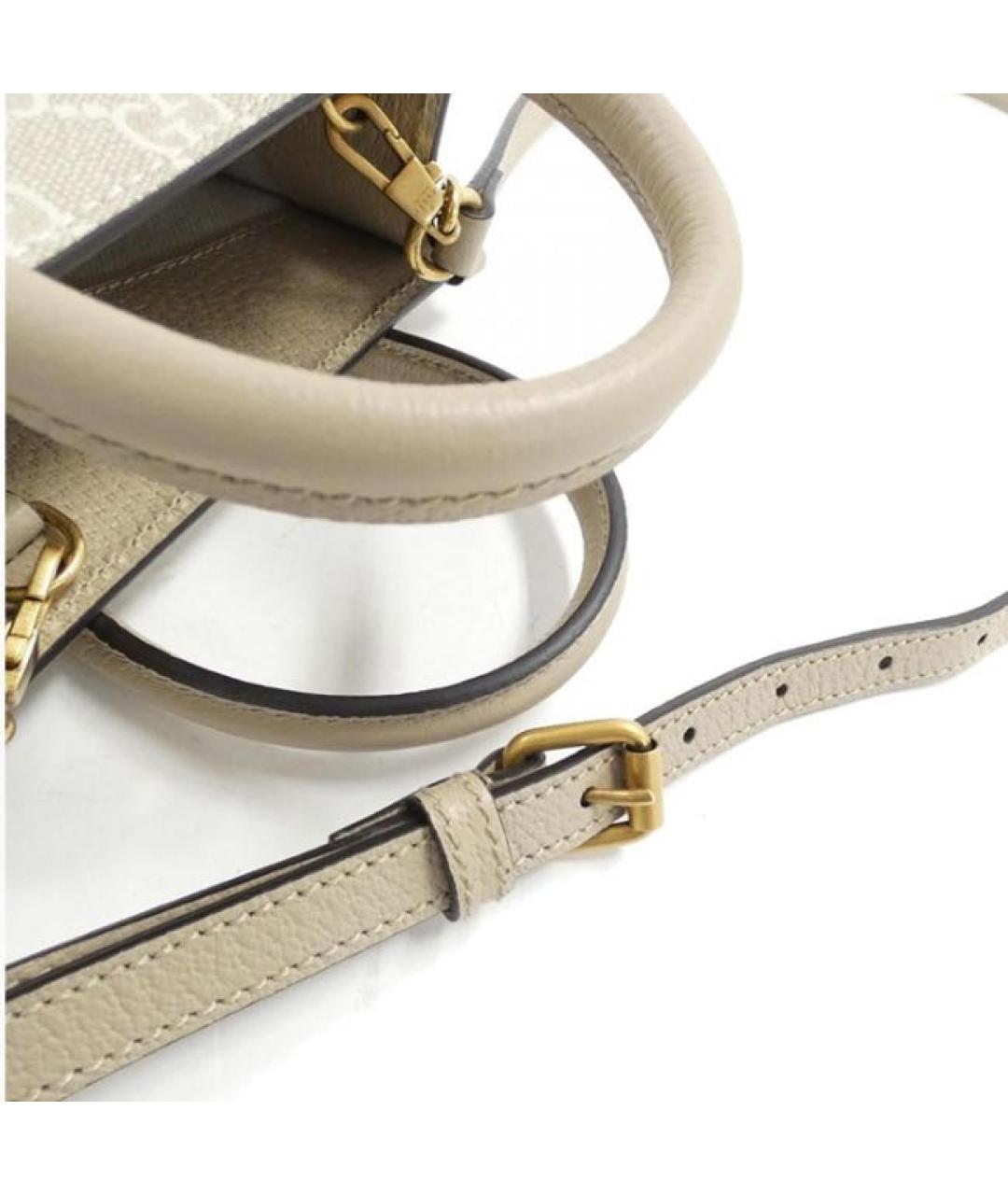 GUCCI Бежевая сумка с короткими ручками, фото 5