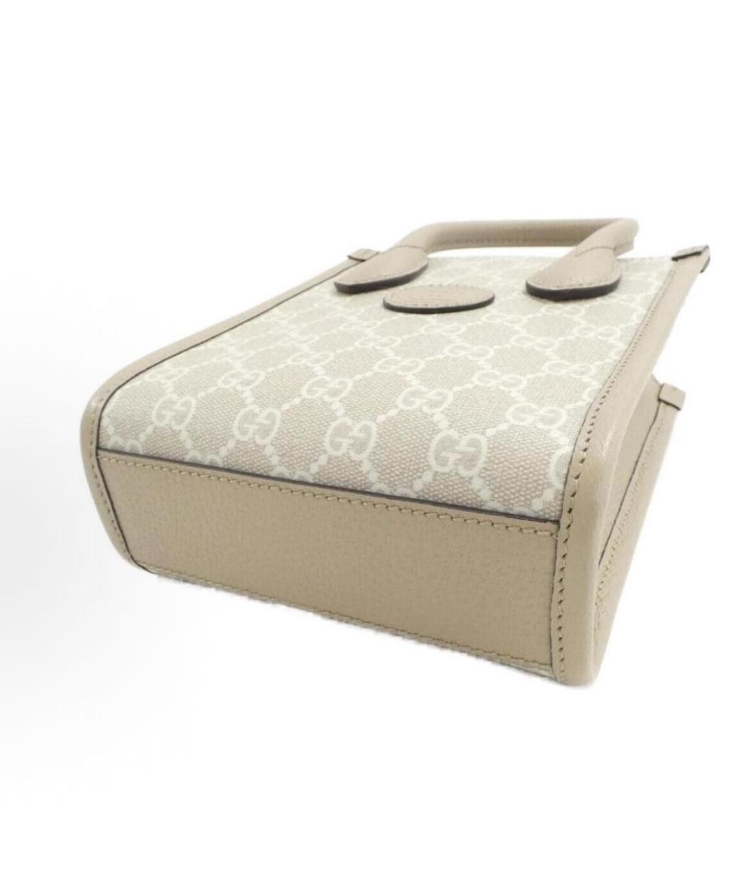 GUCCI Бежевая сумка с короткими ручками, фото 3
