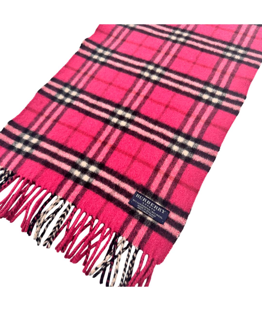 BURBERRY Розовый кашемировый шарф, фото 2