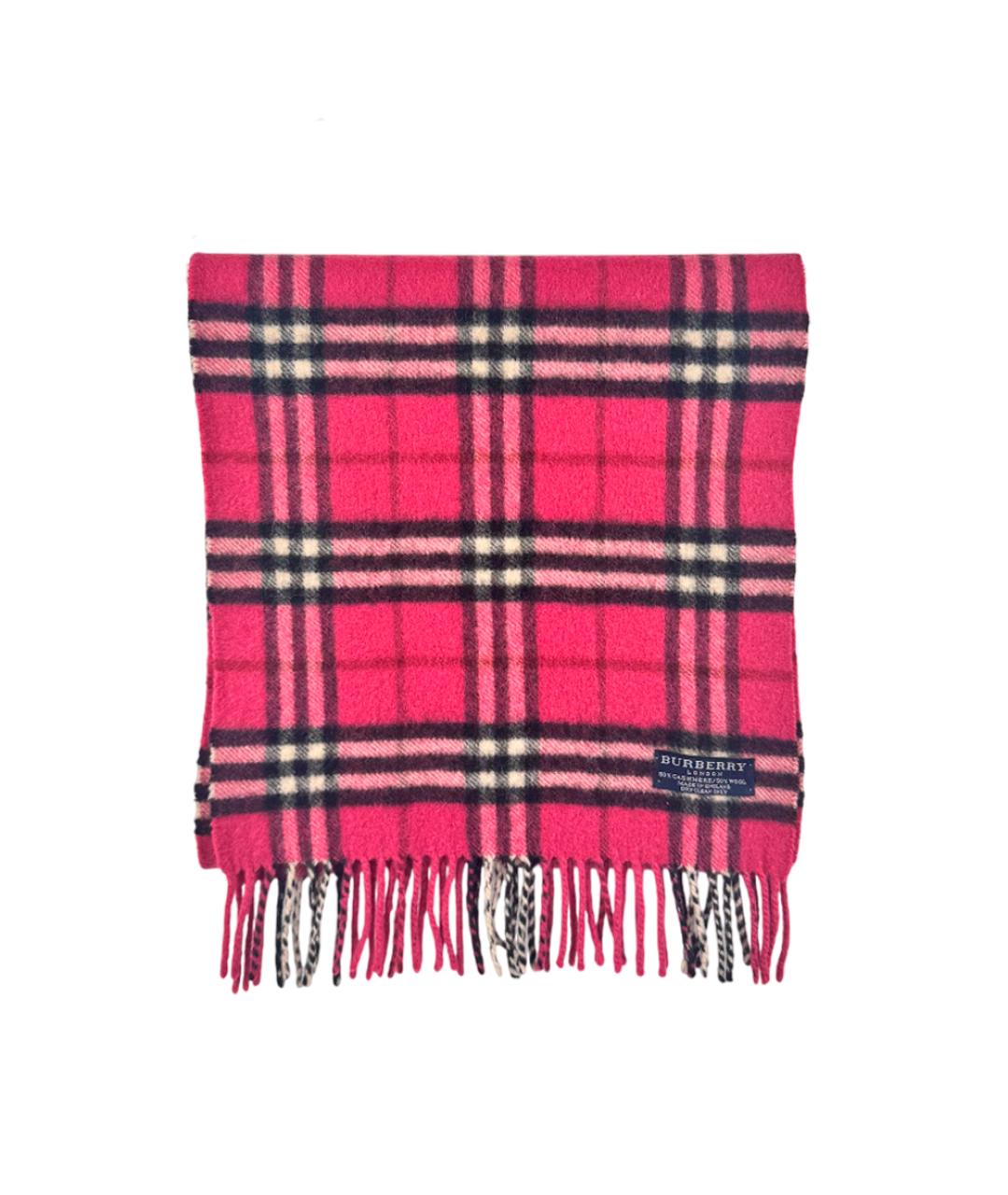 BURBERRY Розовый кашемировый шарф, фото 1