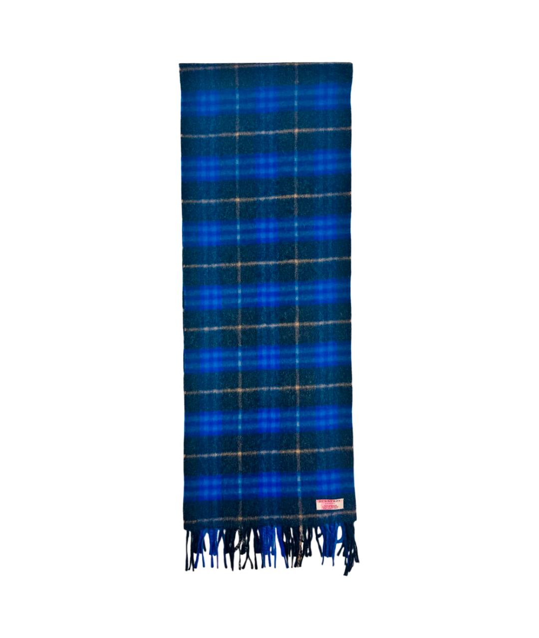 BURBERRY Синий кашемировый шарф, фото 3