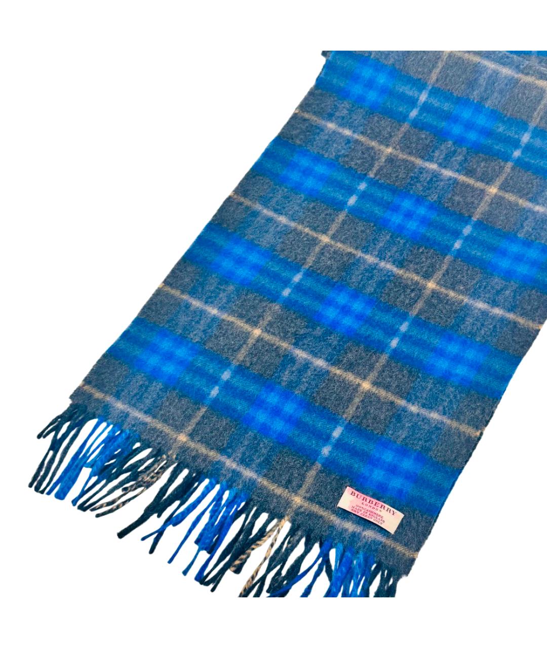 BURBERRY Синий кашемировый шарф, фото 4