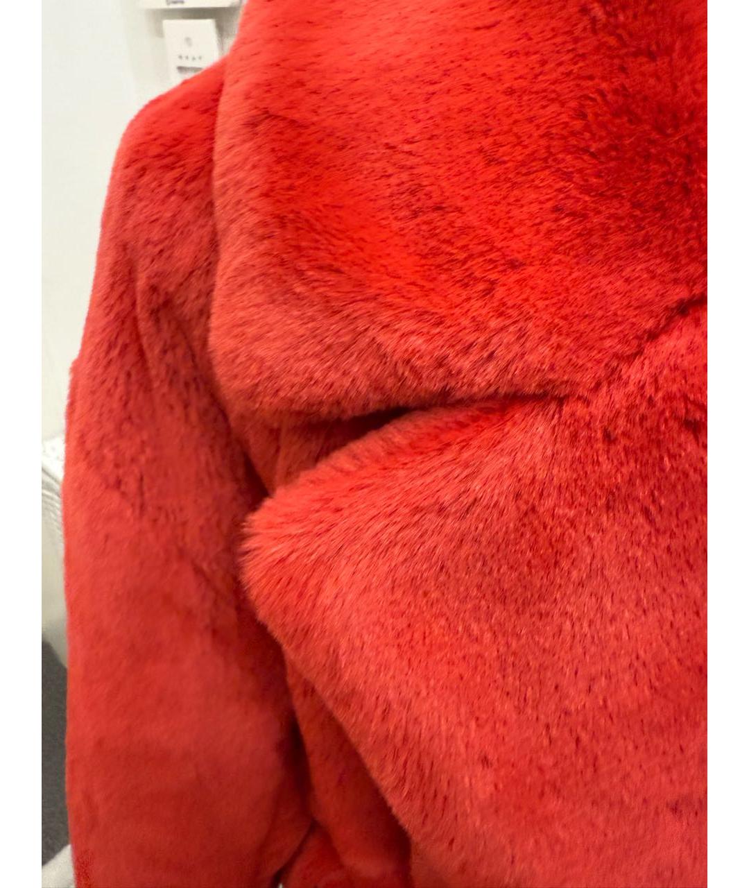 P.A.R.O.S.H. Красная полиэстеровая шуба, фото 3