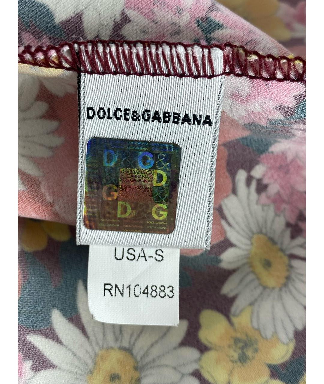 DOLCE&GABBANA Мульти полиэстеровая майка, фото 7