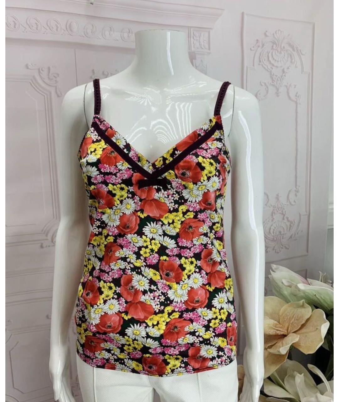 DOLCE&GABBANA Мульти полиэстеровая майка, фото 5