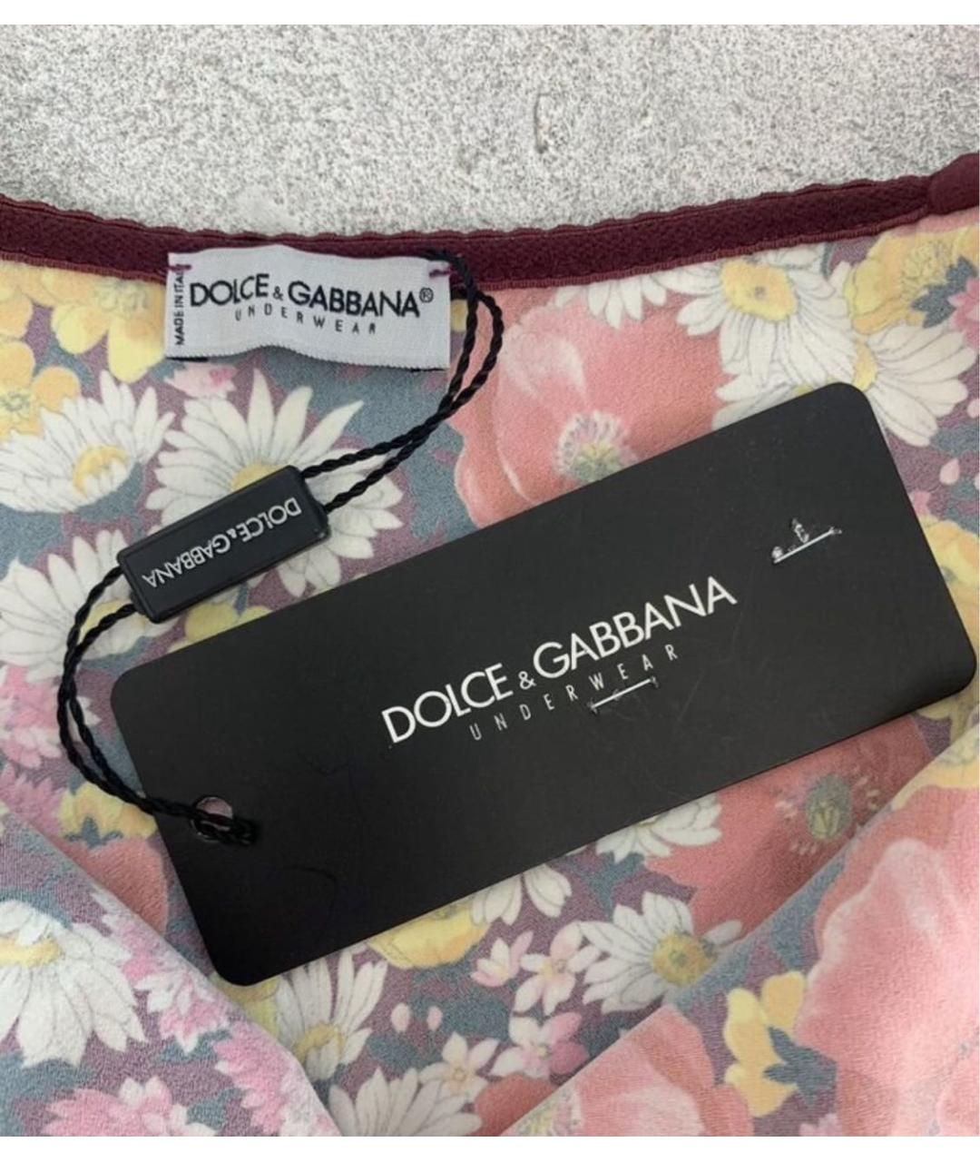 DOLCE&GABBANA Мульти полиэстеровая майка, фото 4