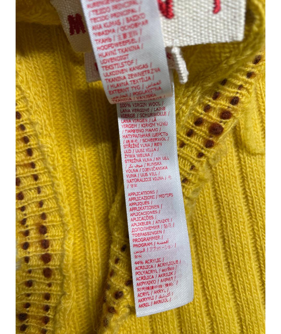 MARNI Желтая шерстяная шапка, фото 4