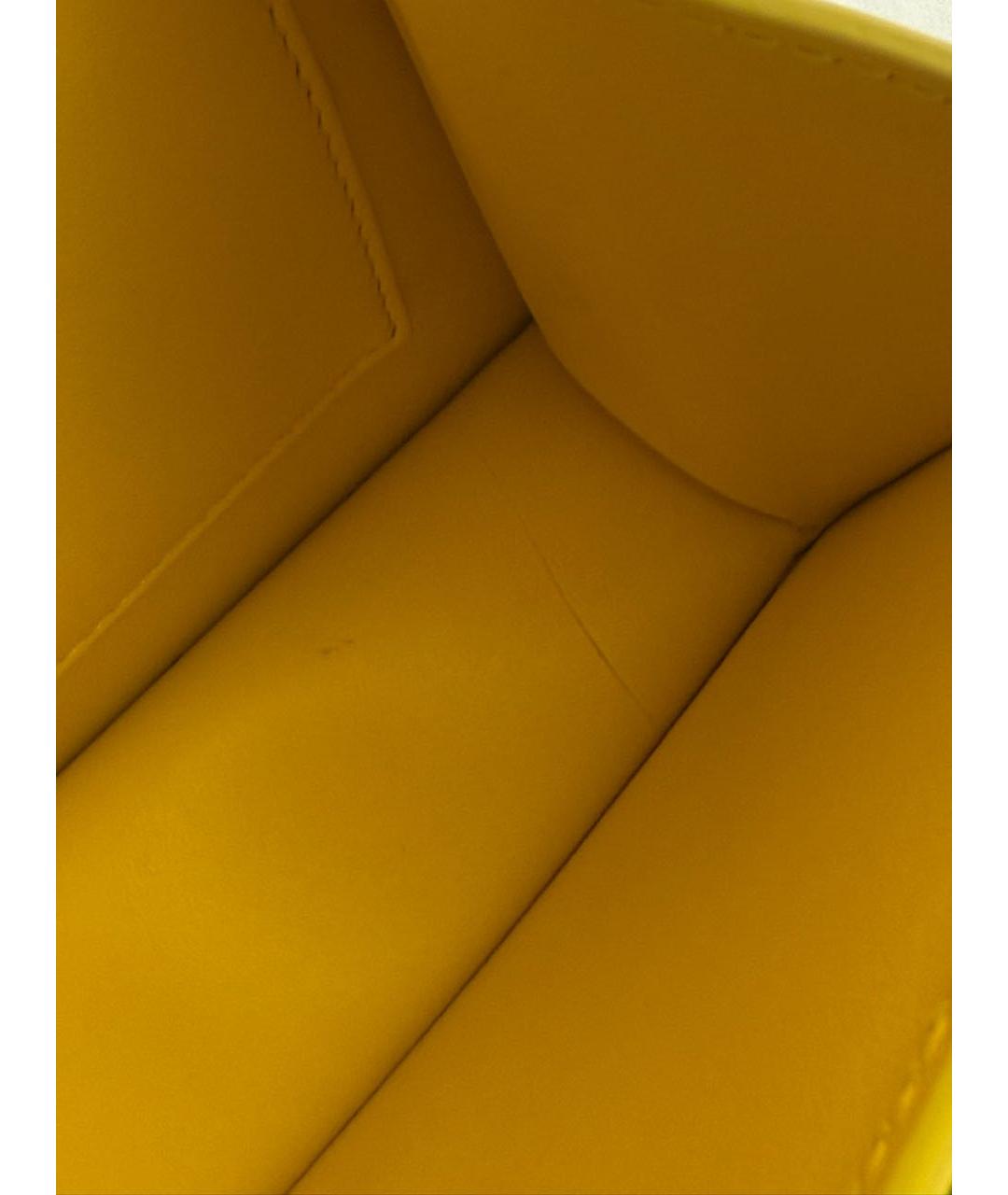 DOLCE&GABBANA Желтая кожаная сумка через плечо, фото 8