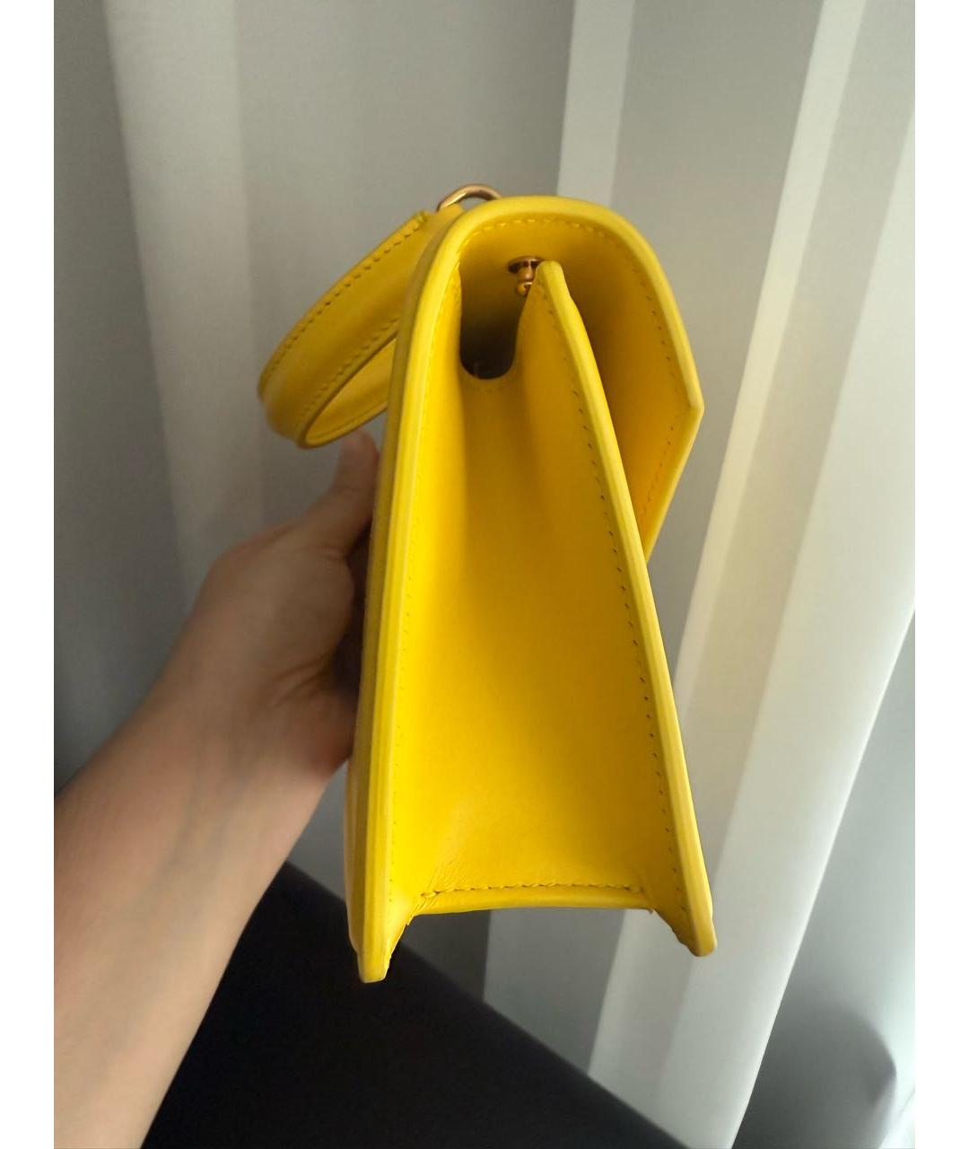 DOLCE&GABBANA Желтая кожаная сумка через плечо, фото 4