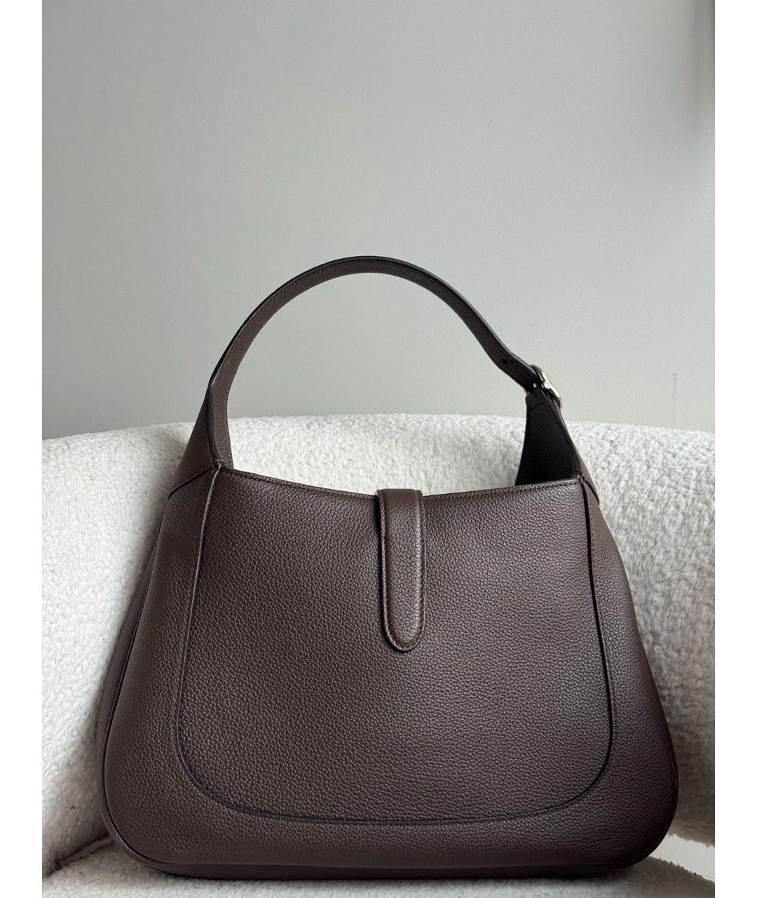 GUCCI Коричневая кожаная сумка тоут, фото 3