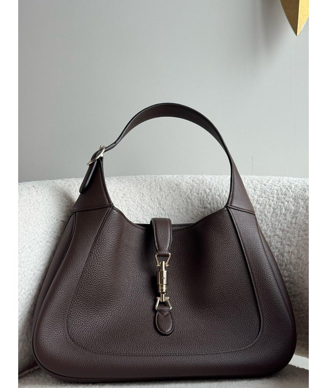 GUCCI Коричневая кожаная сумка тоут, фото 2