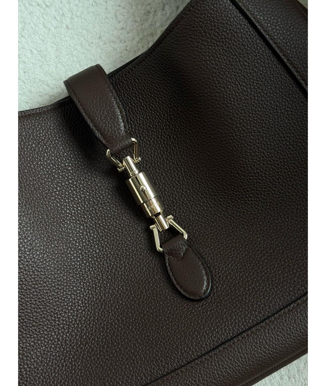 GUCCI Коричневая кожаная сумка тоут, фото 4