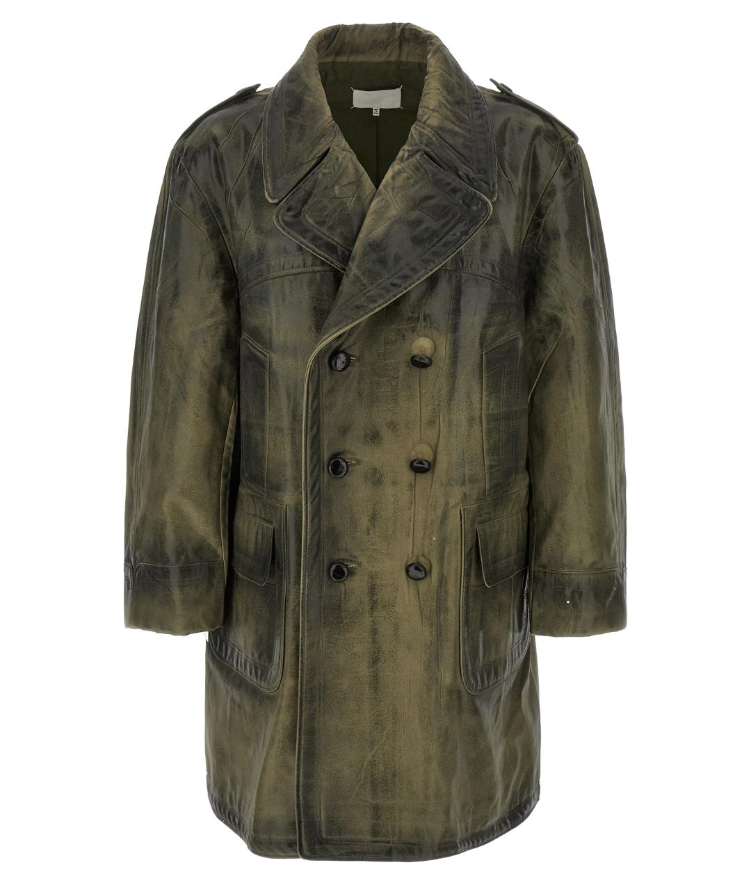 MAISON MARGIELA Зеленый хлопковый тренч / плащ, фото 1