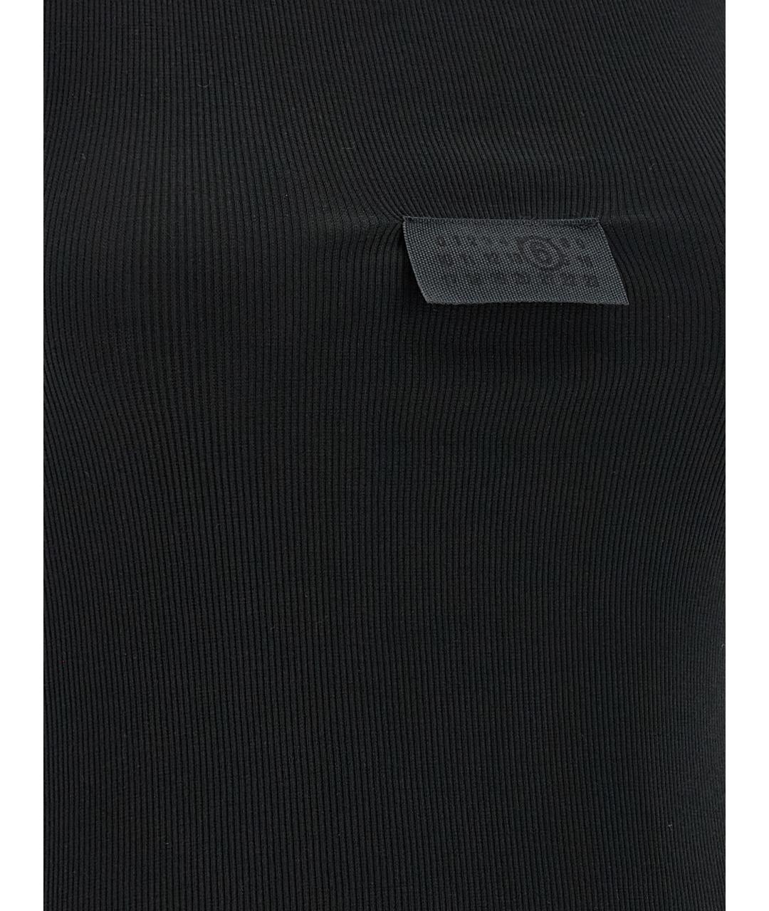 MM6 MAISON MARGIELA Черная хлопковая майка, фото 4