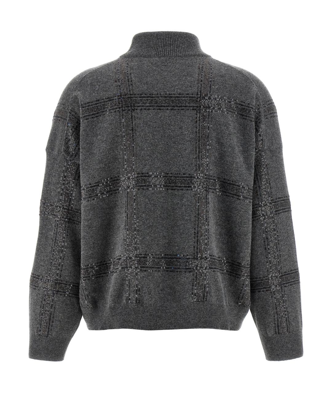 BRUNELLO CUCINELLI Серый кашемировый джемпер / свитер, фото 2