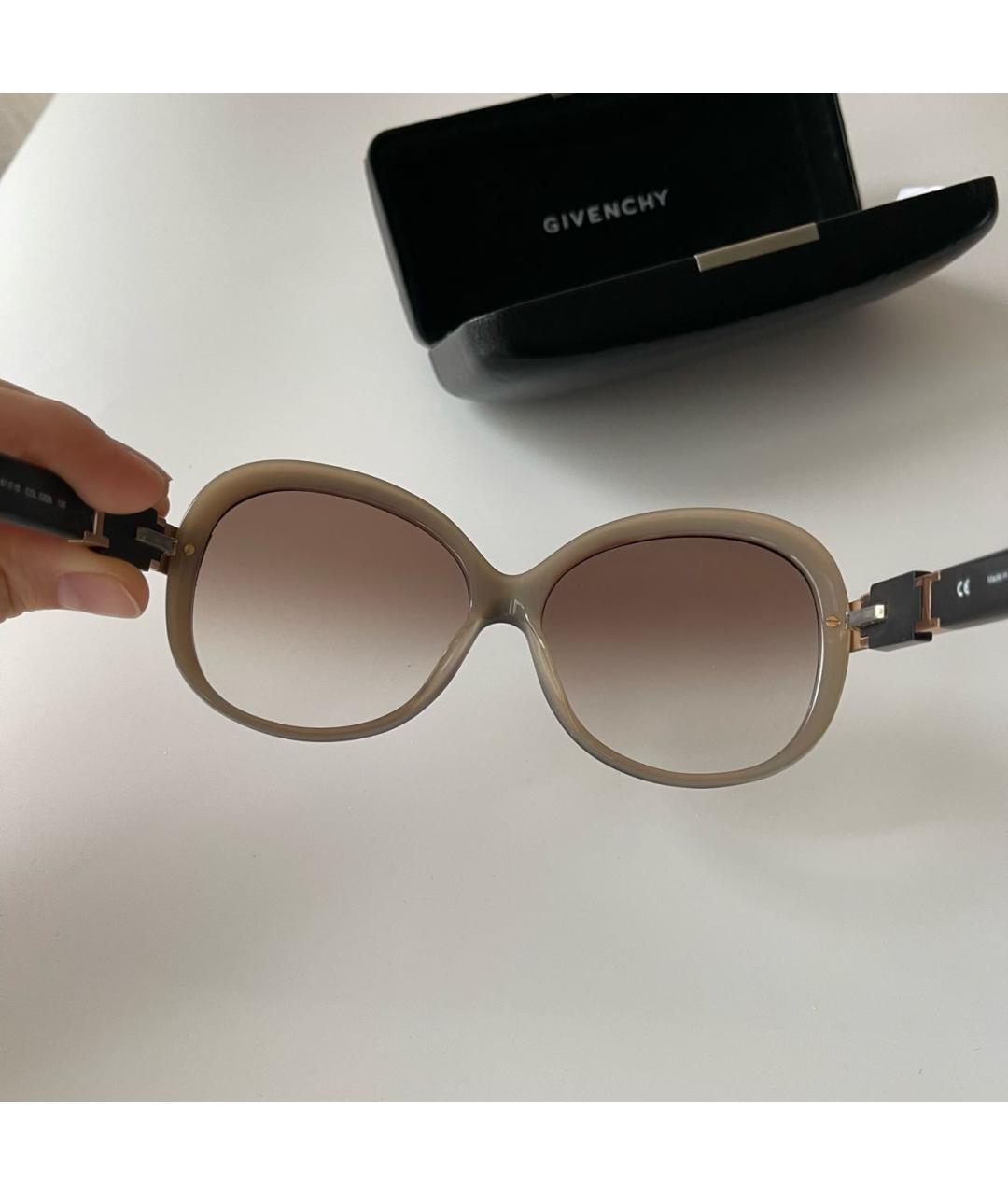 GIVENCHY Коричневые пластиковые солнцезащитные очки, фото 6