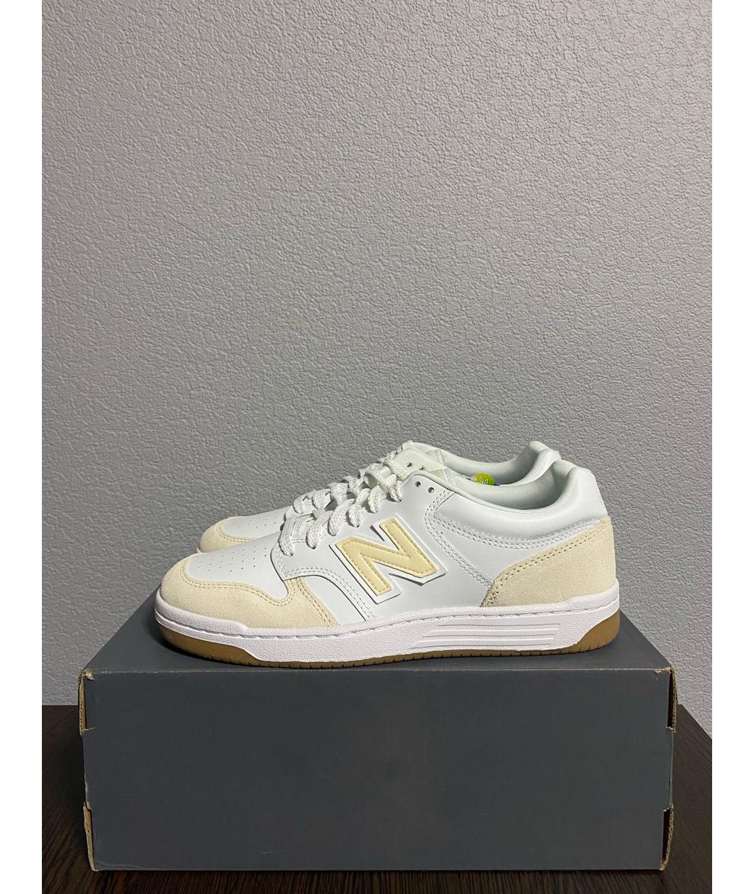 NEW BALANCE Белые кожаные кроссовки, фото 3